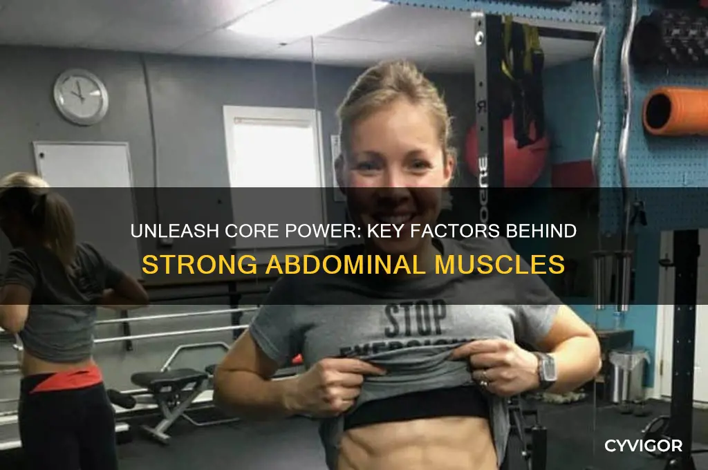 what causes abdominal muscle strong