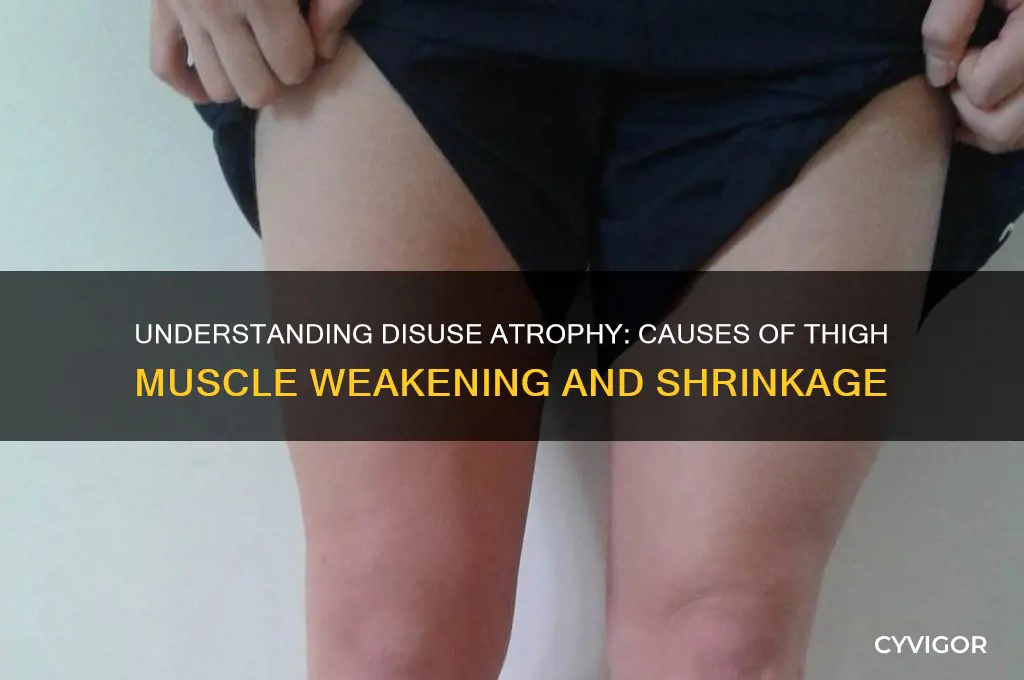 what causes disuse atrophy in the thigh muscles