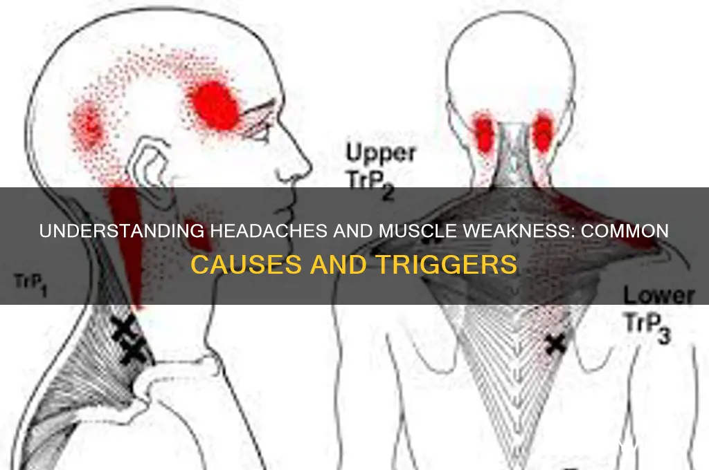 what causes headaches and muscle weakness