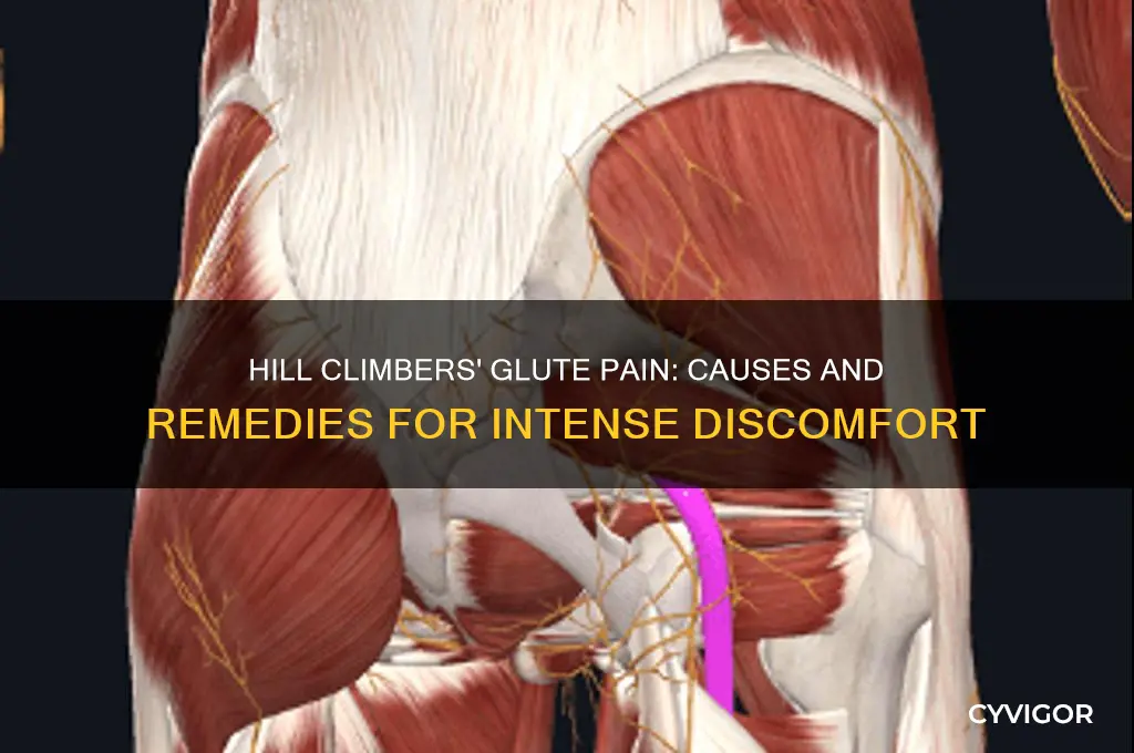 what causes intense pain in gluteal muscles when climbing hill