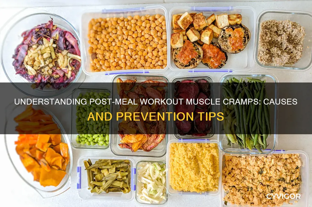 what causes muscle cramping after eatign and exercise