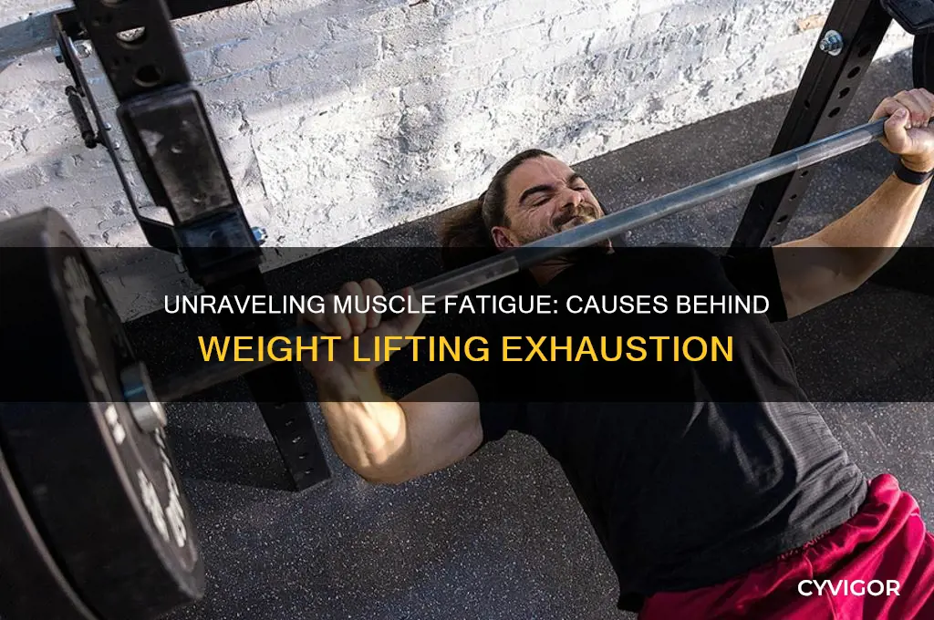 what causes muscle fatigue when lifting weights