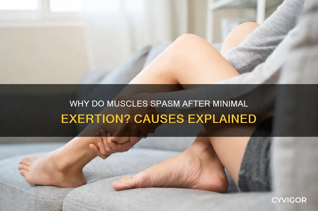 what causes muscle spasms after little exertion