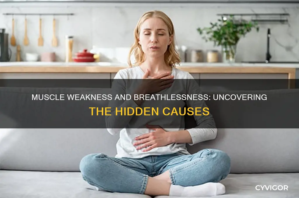 what causes muscle weakness and shortness of breath