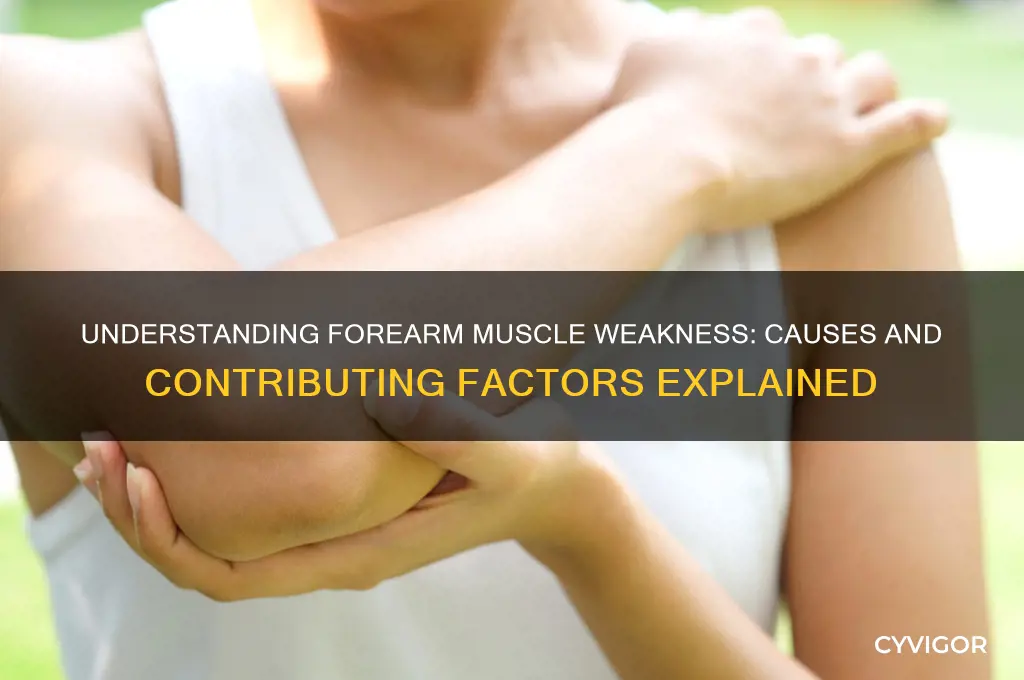 what causes muscle weakness in forearms