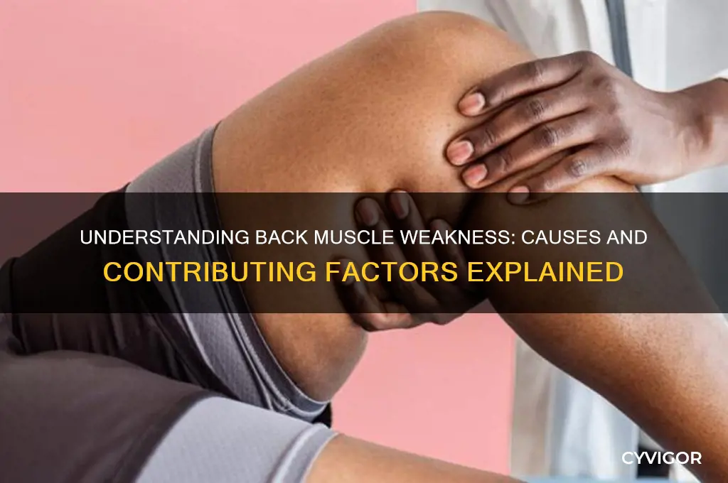 what causes muscle weakness in the back