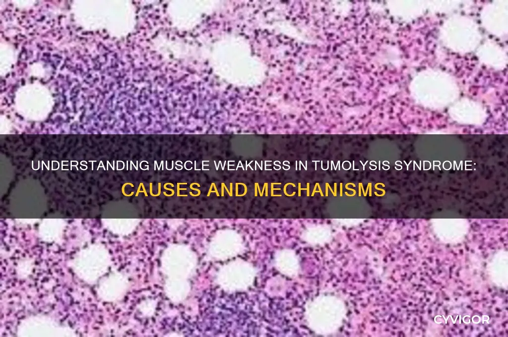 what causes muscle weakness in tumolysis syndrome
