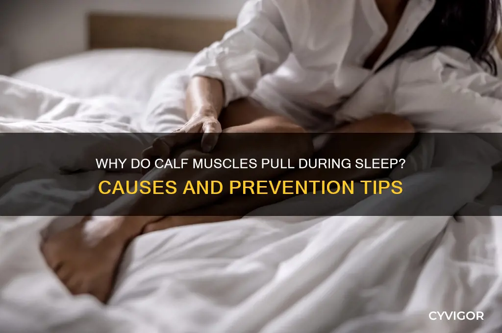 what causes pulling calf muscle in your sleep