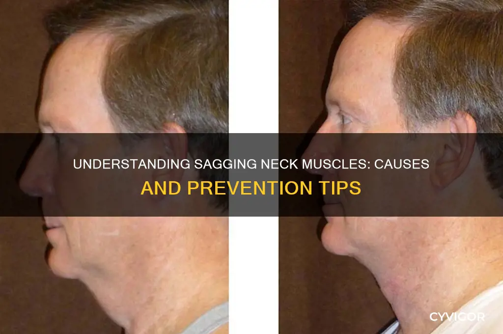 what causes sagging muscles of neck
