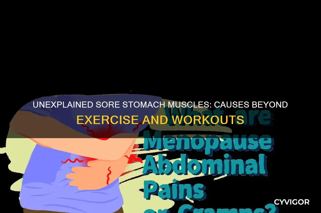 what causes sore stomach muscles without exercise