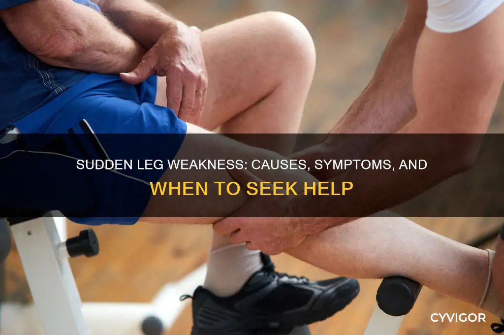 what causes sudden muscle weakness in legs