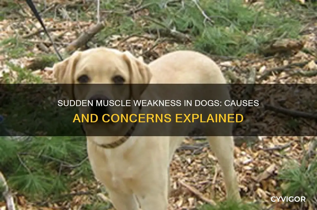 what causes suden muscle weakness in dogs