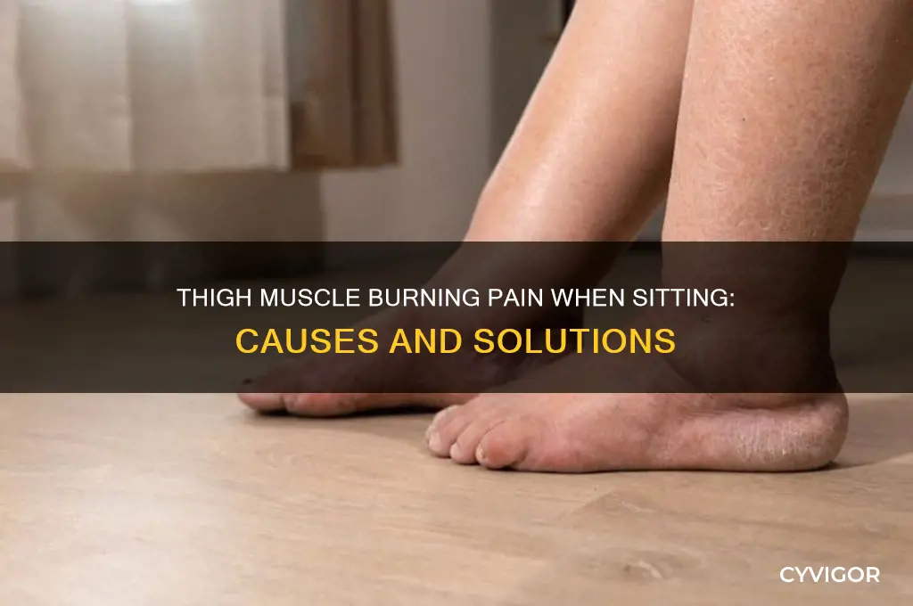 what causes thigh muscle burning pain when sitting down