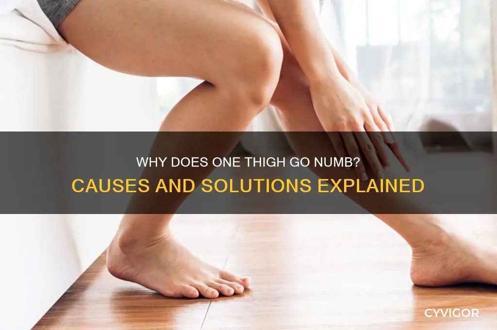 what causes thigh muscle on one side go numb
