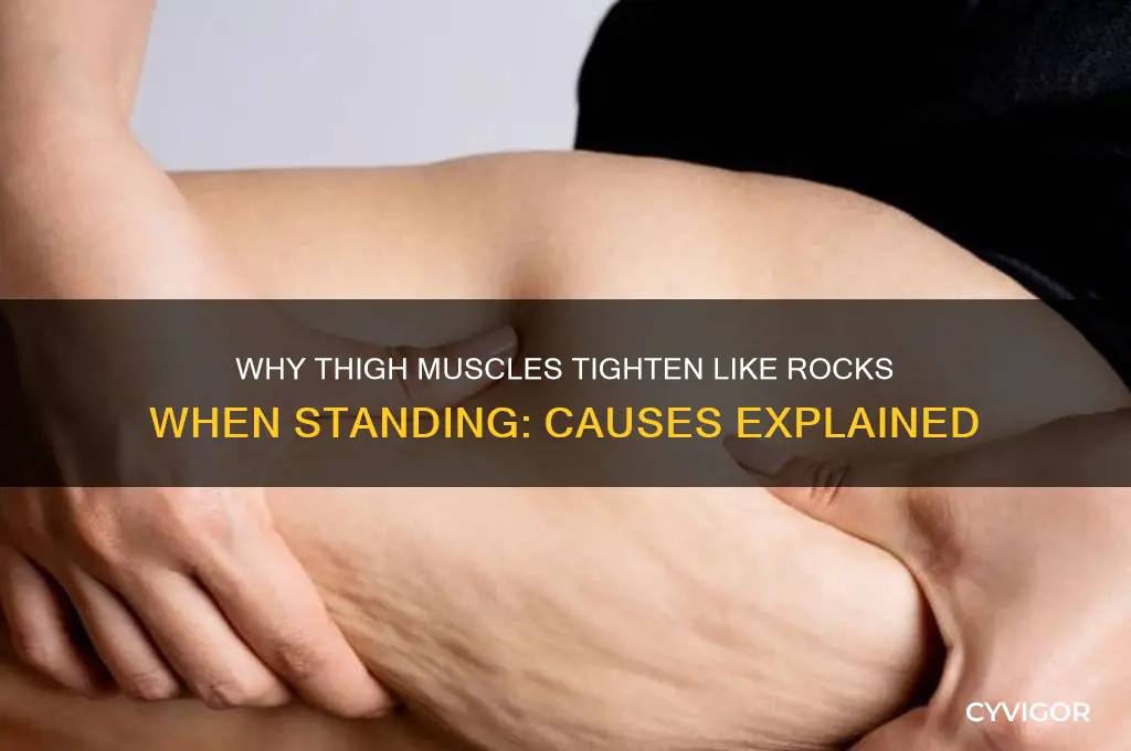 what causes thigh muscles to become like rocks when standing