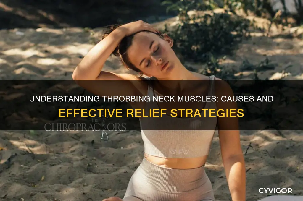 what causes throbbing muscle in neck