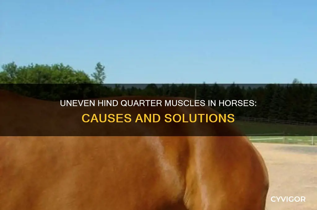 what causes uneven hind quarter muscles in horses