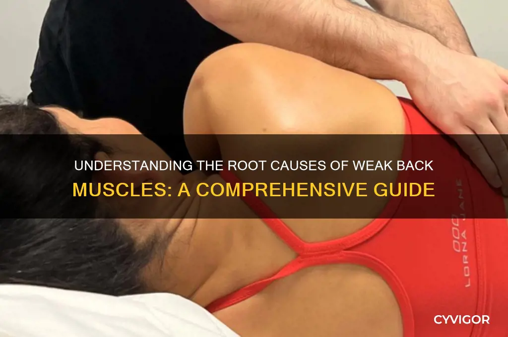 what causes weak back muscles