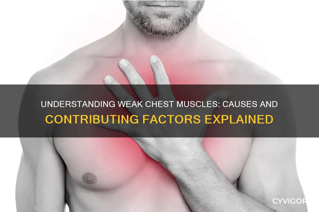 what causes weak chest muscles