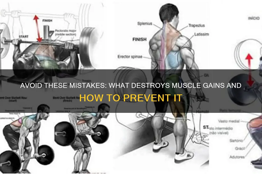 what destroys muscle gains
