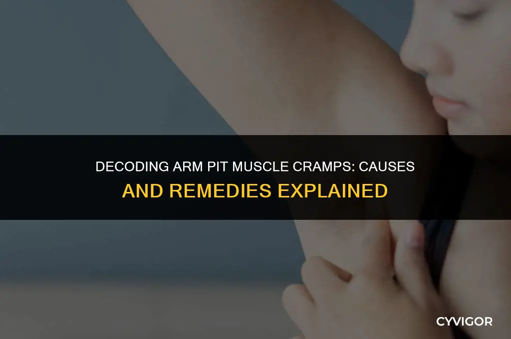 what do muscle cramps in your arm pit mean