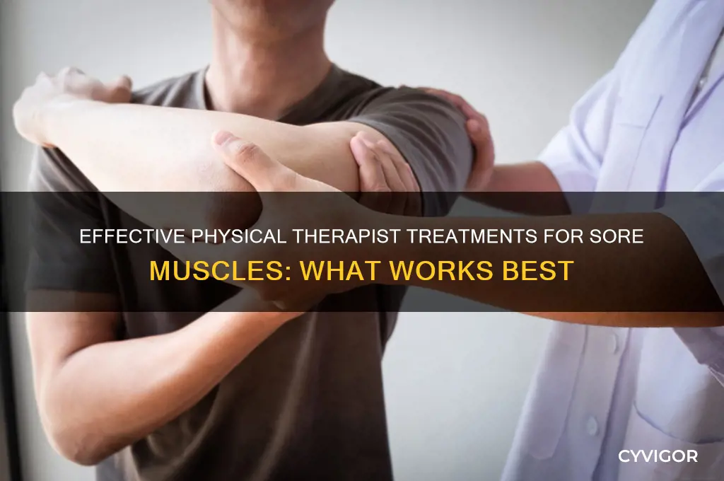 what do physical therapist put on sore muscles