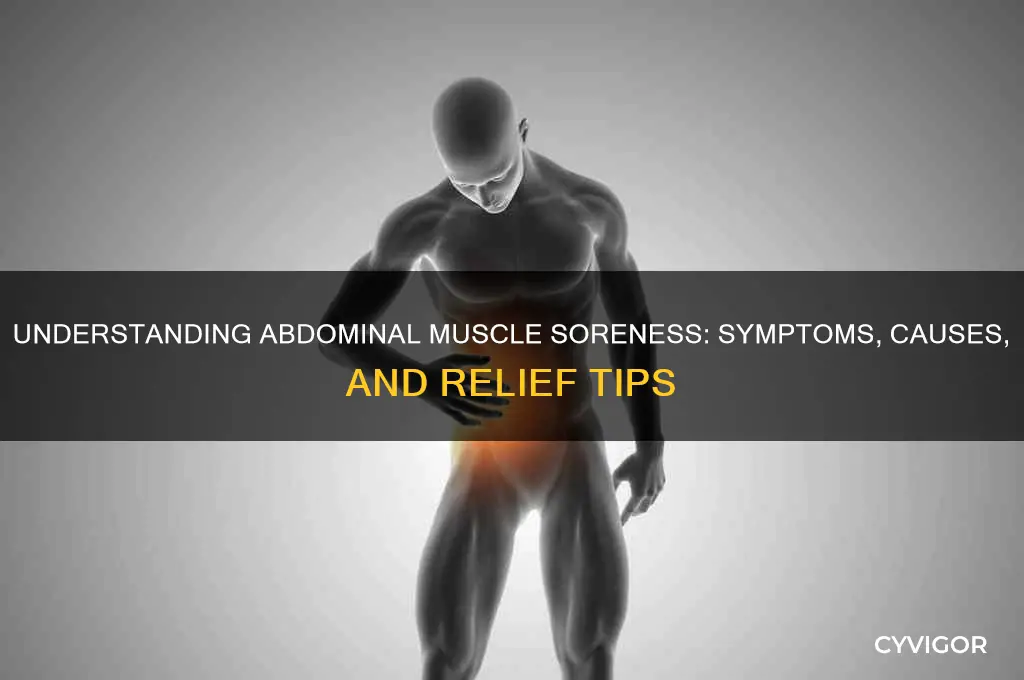 what do sore muscles in the abdomen feel like