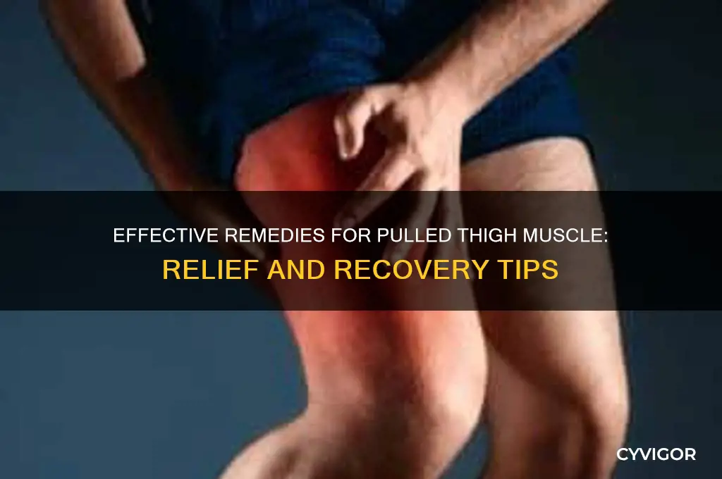 what do you put on a pulled thigh muscle