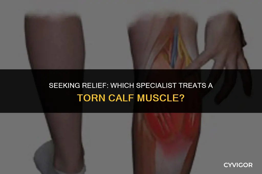 what doctor do i see for a torn calf muscle