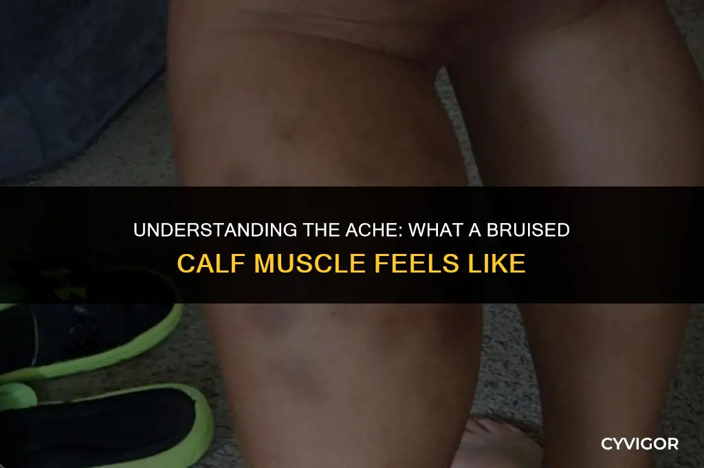 what does a bruised calf muscle feel like