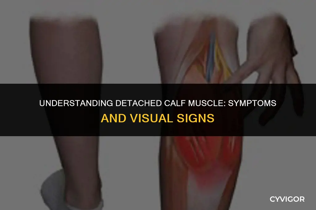 what does a detached calf muscle look like