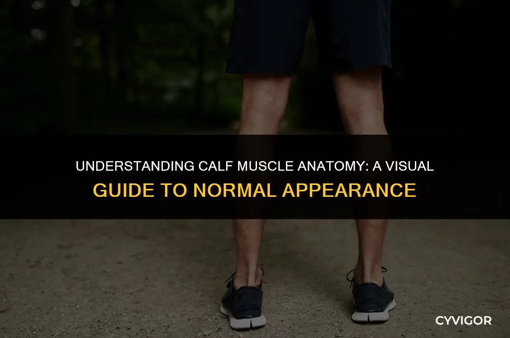 what does a normal calf muscle look like