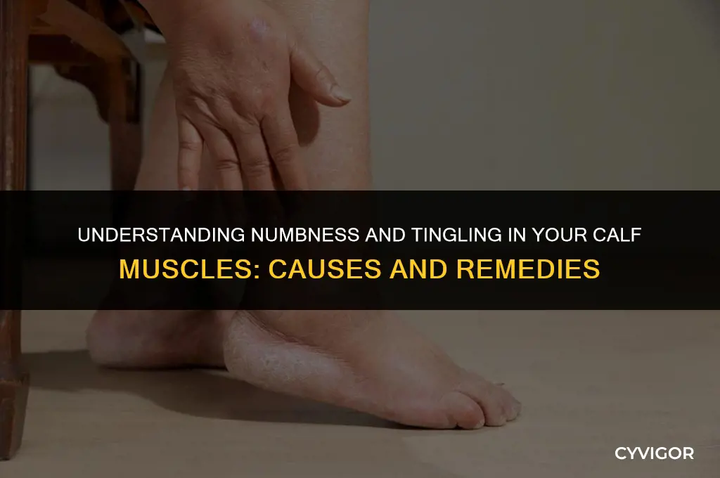 what does a numb tingly calf muscle mean