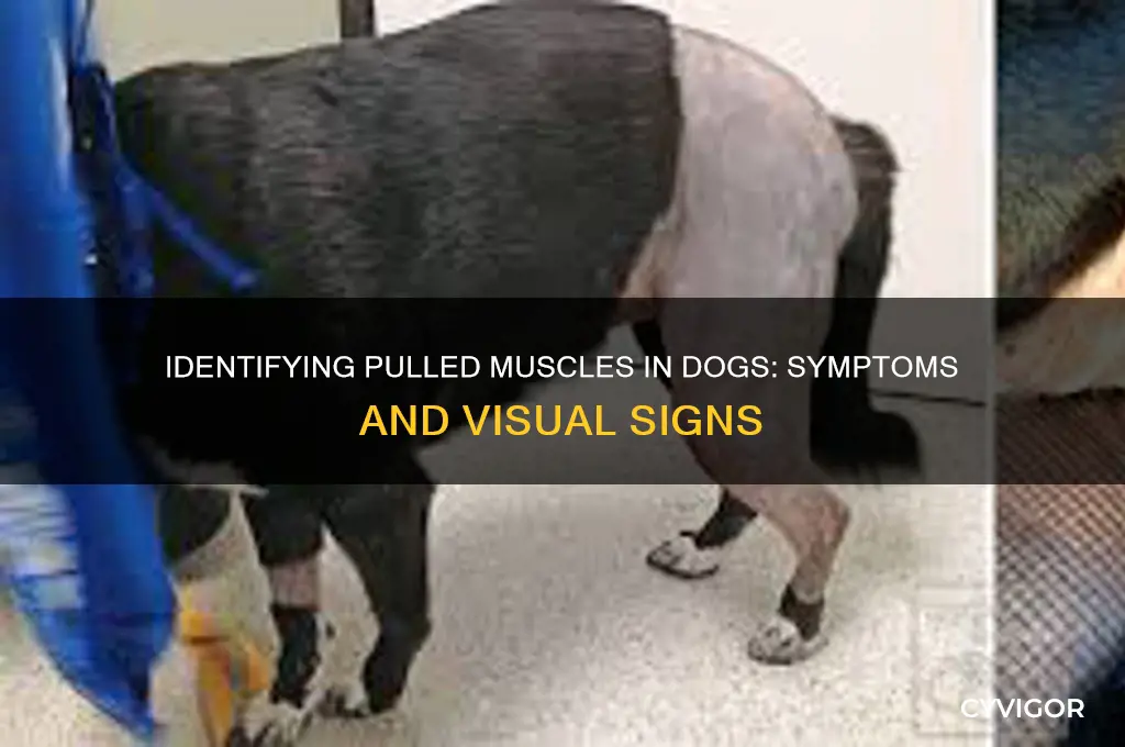 what does a pulled muscle look like on a dog