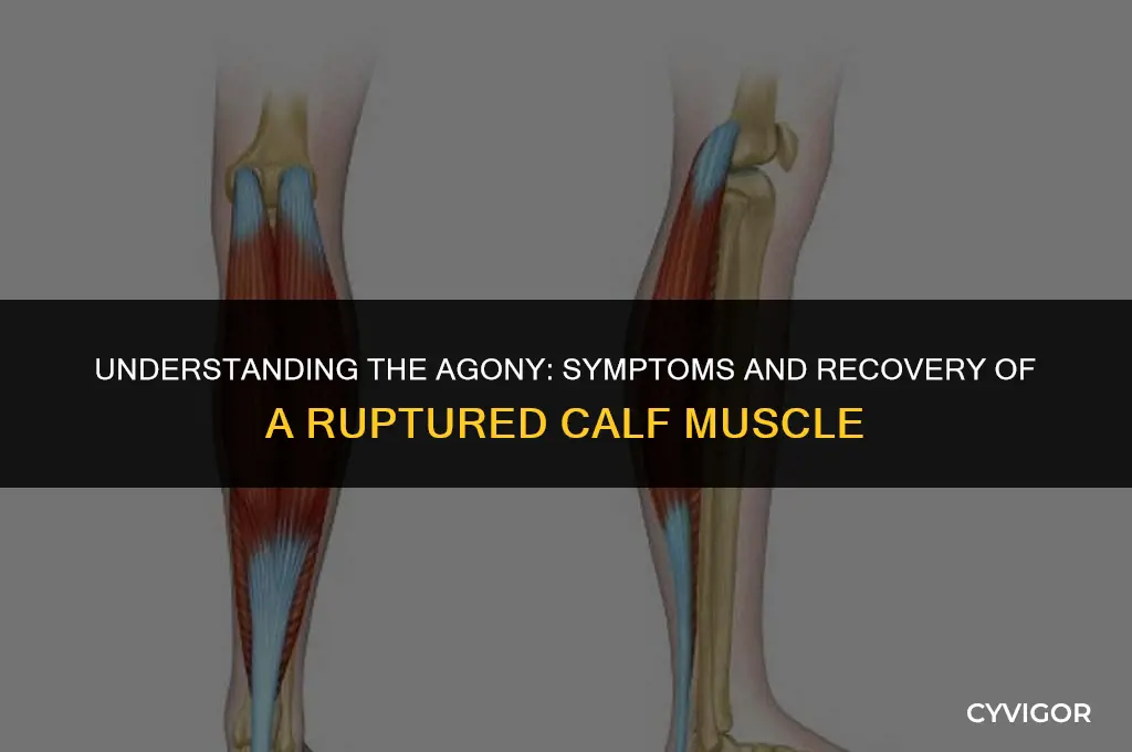 what does a ruptured calf muscle feel like