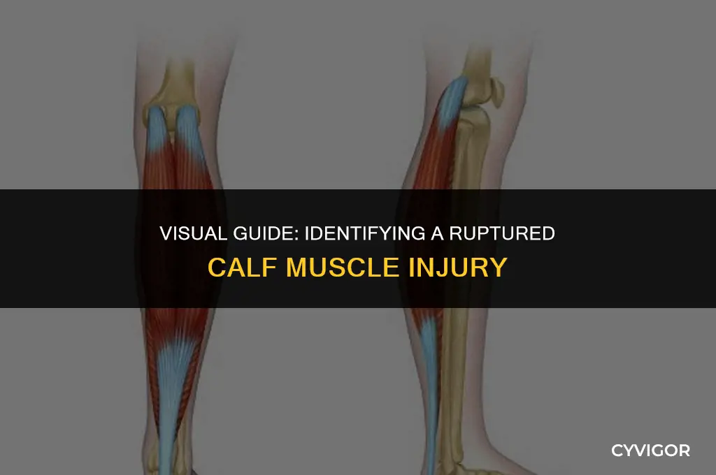 what does a ruptured calf muscle look like