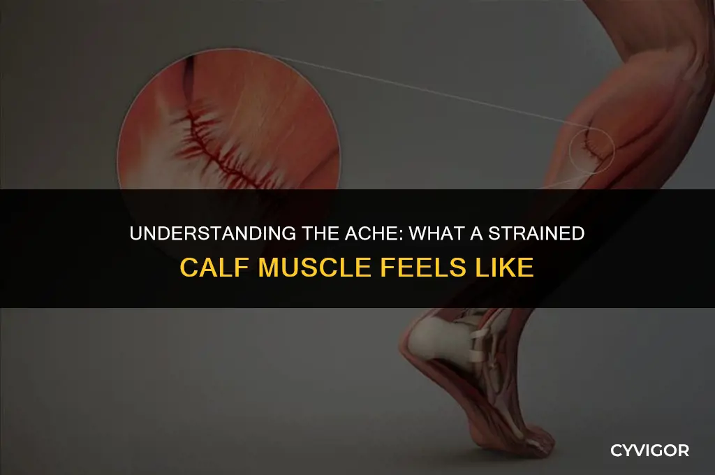 what does a strained calf muscle feel like