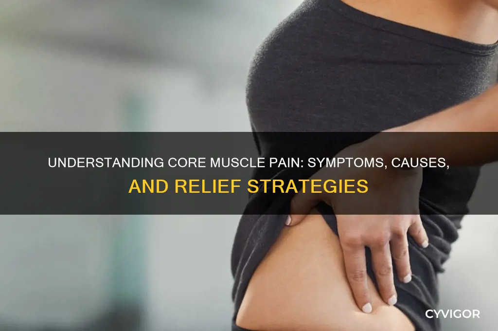 what does core muscle pain feel like