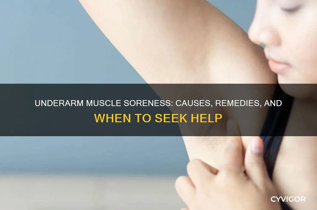what does it mean i have underarm muscle sore