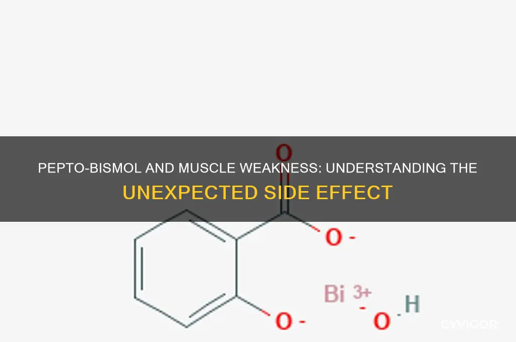 what does it mean when pepto bismul cause muscle weakness