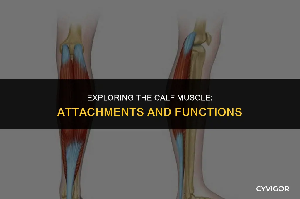 what does the inside of your calf muscle attach to