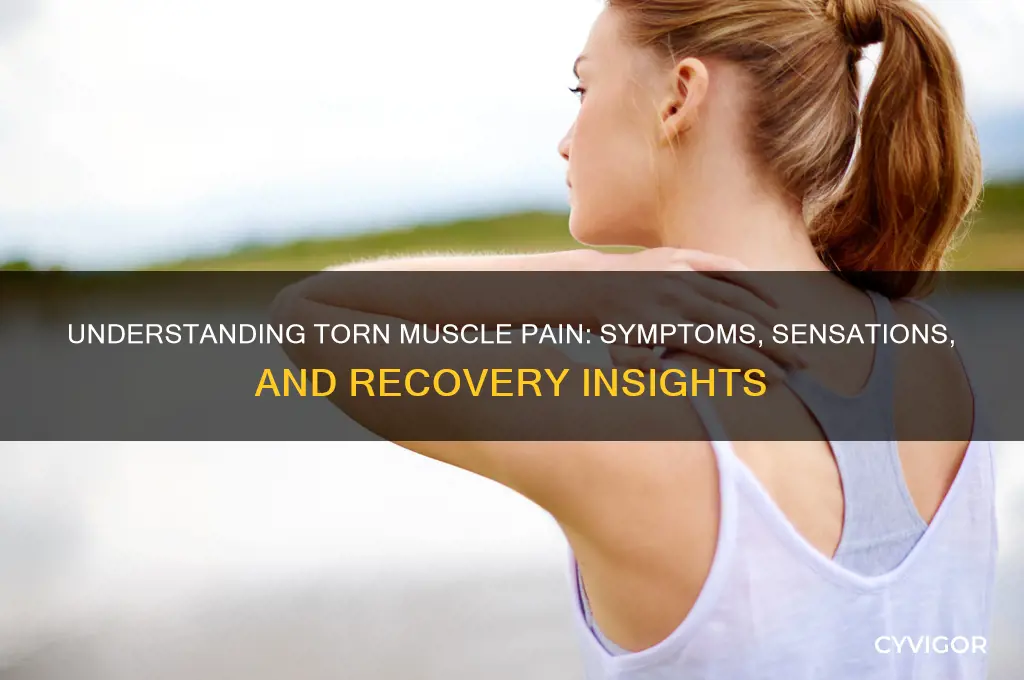 what does torn muscle pain feel like