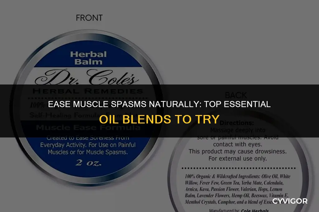 what essential oil blends are good for muscle spasms