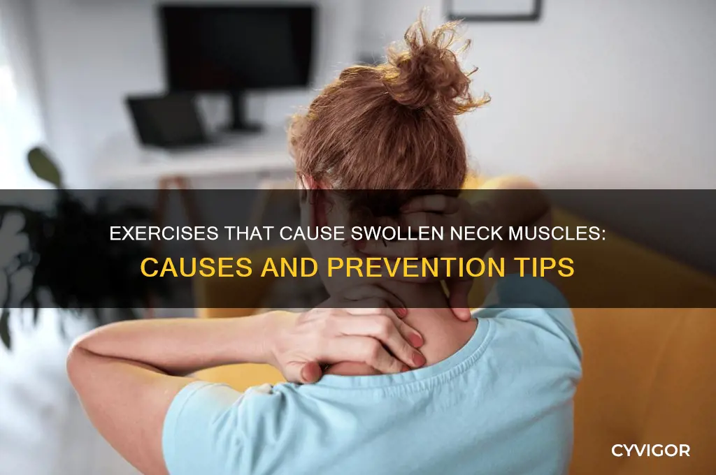 what exercises causes swollen neck muscles