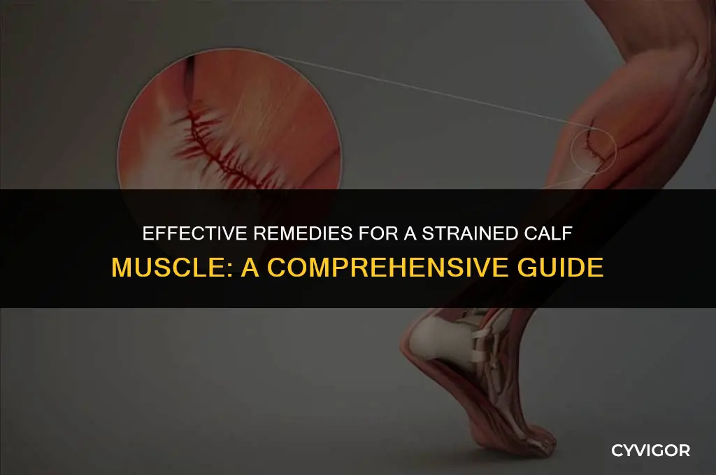 what good to put on a strained calf muscle