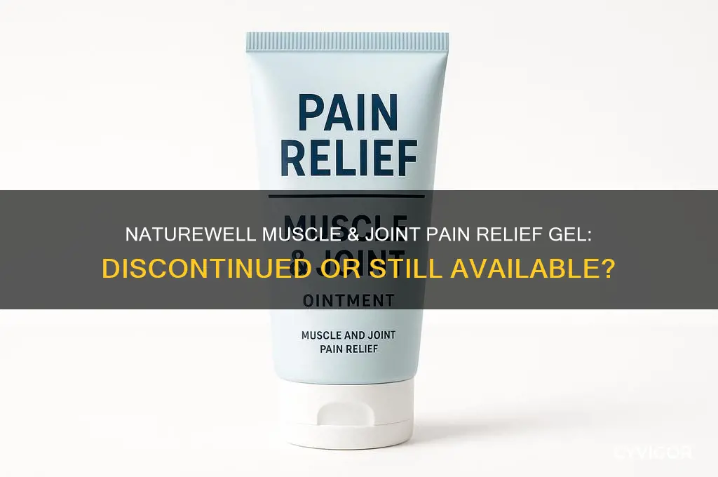 what happened to naturewell muscle and joint pain relief gel