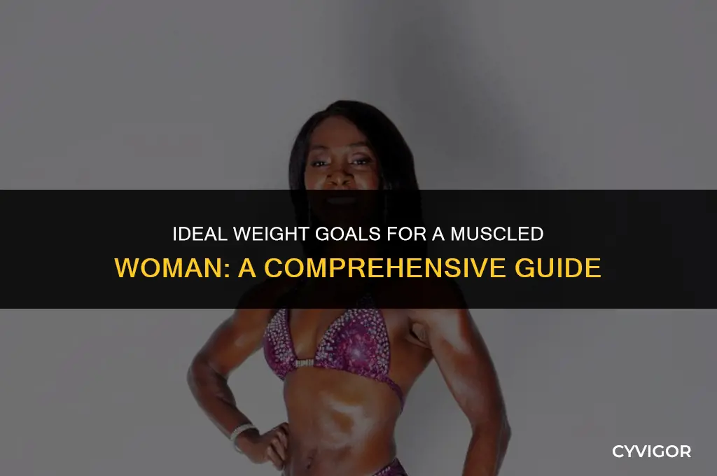 what is a good weight goal for a muscled woman