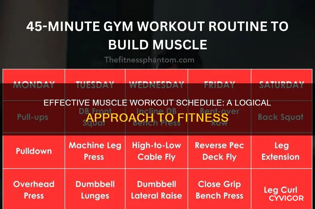 what is a logical schedule for working out muscles