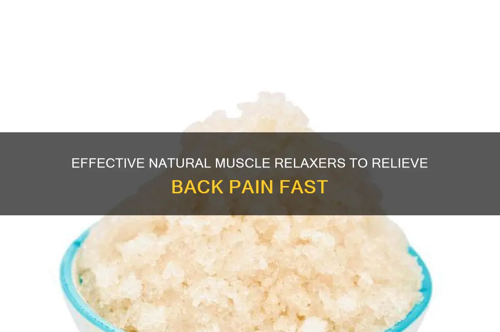 what is a natural muscle relaxer for back pain