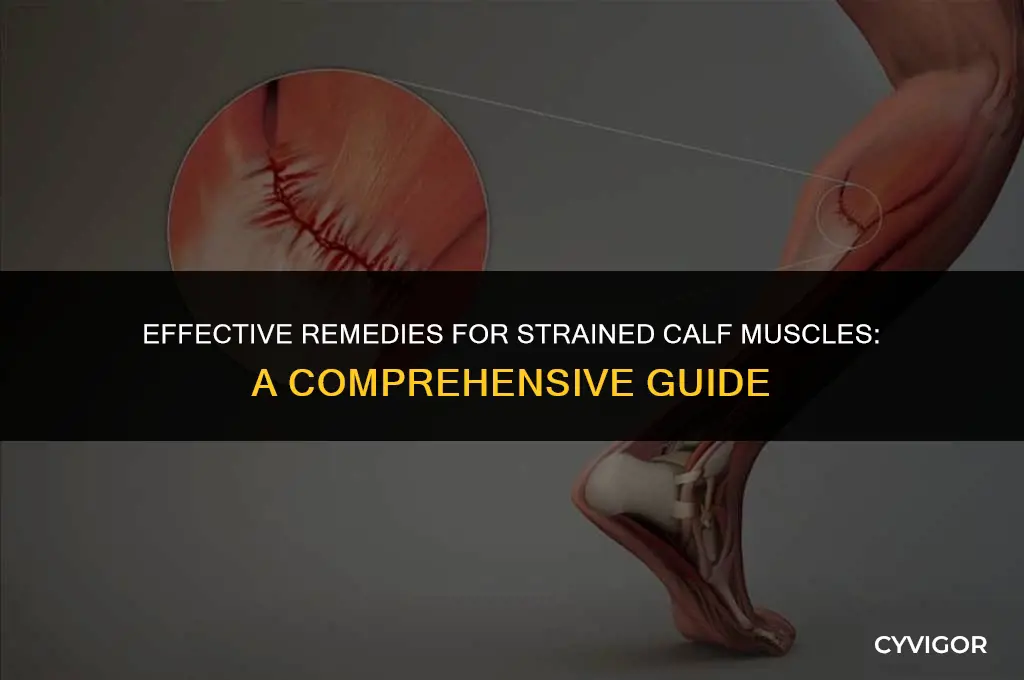 what is best for a strained calf muscle